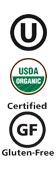 OUKosher Certified, USDA Certified, and Certified Gluten-Free